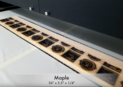 3D Laser Engraved Wood Samples